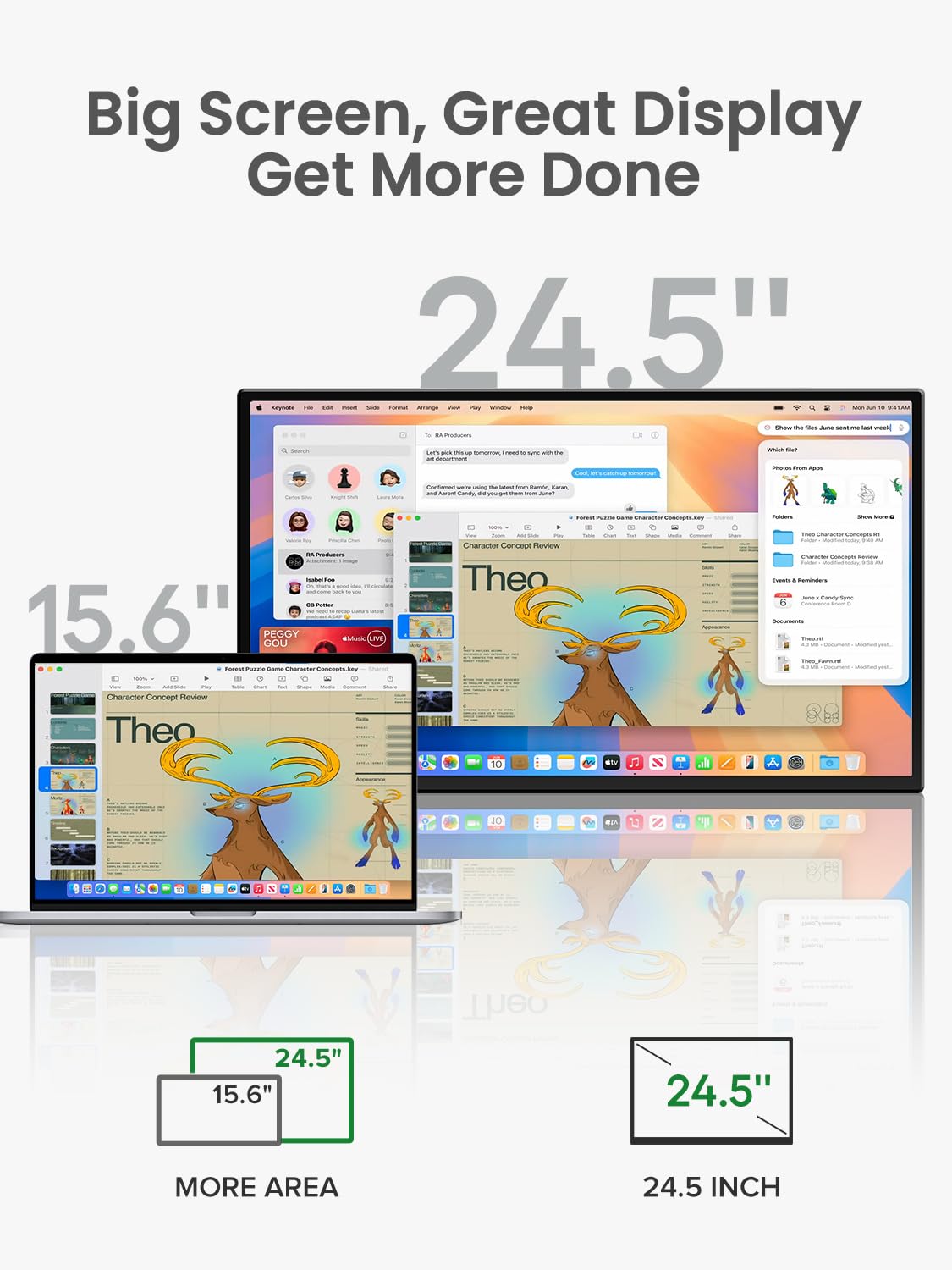 UPERFECT 24.5" 2K 165Hz Monitor Portatile con Schermo IPS QHD 2560 * 1440 Mini HDMI USB C per PC Laptop Game Console, Mobile Display Compatibile con VESA