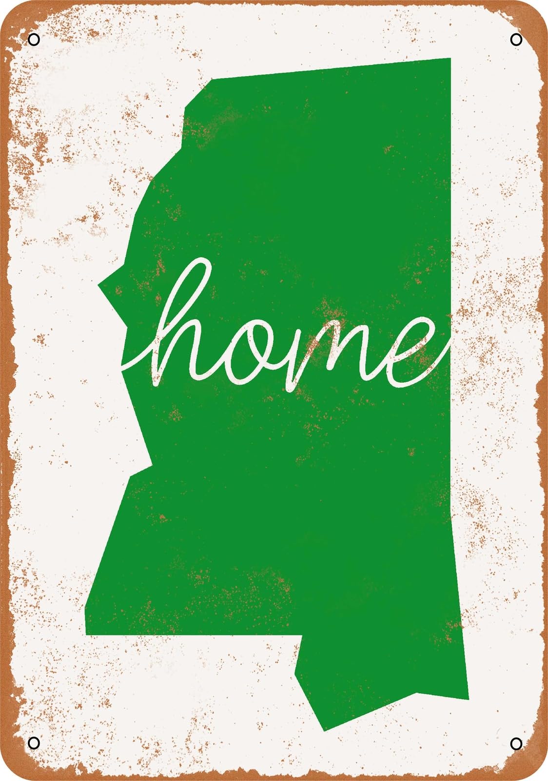 Metal Sign - Home Mississippi - Vintage Look home decor