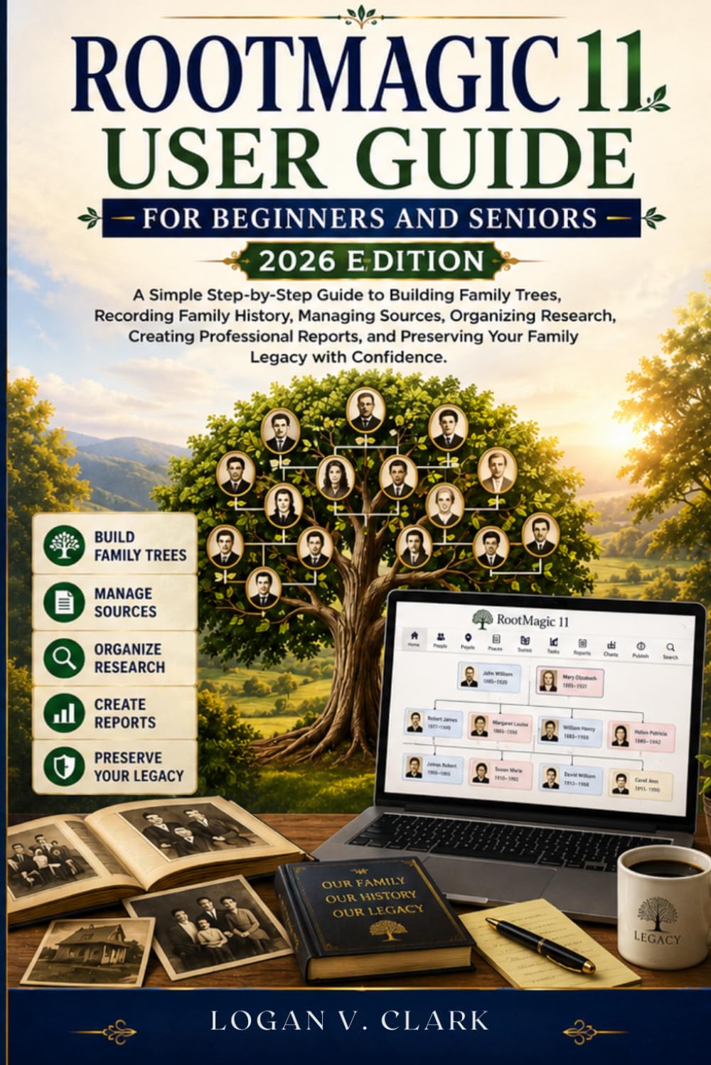 ROOTMAGIC 11 USER GUIDE: A Simple Step-by-Step Guide to Building Family Trees, Recording Family History, Managing Sources, Organizing Research, ... Your Family Legacy with Confidence.