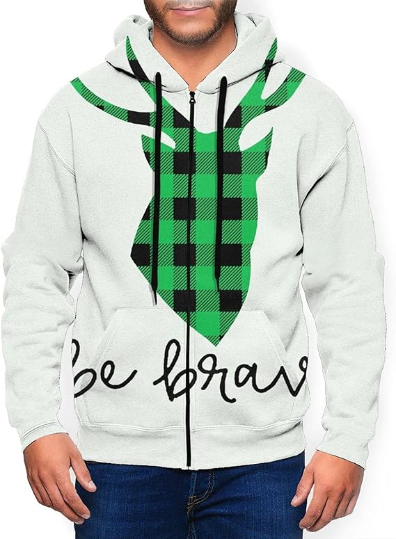 Amazon Co Jp 緑と黒の格子縞のムースバッファロー パーカー メンズ トレーナーパーカー おしゃれ ジッパー フーディ スウェットパーカー 長袖 フード付き ポケット付き プルオーバー カジュアル ライト パーカー ファッション