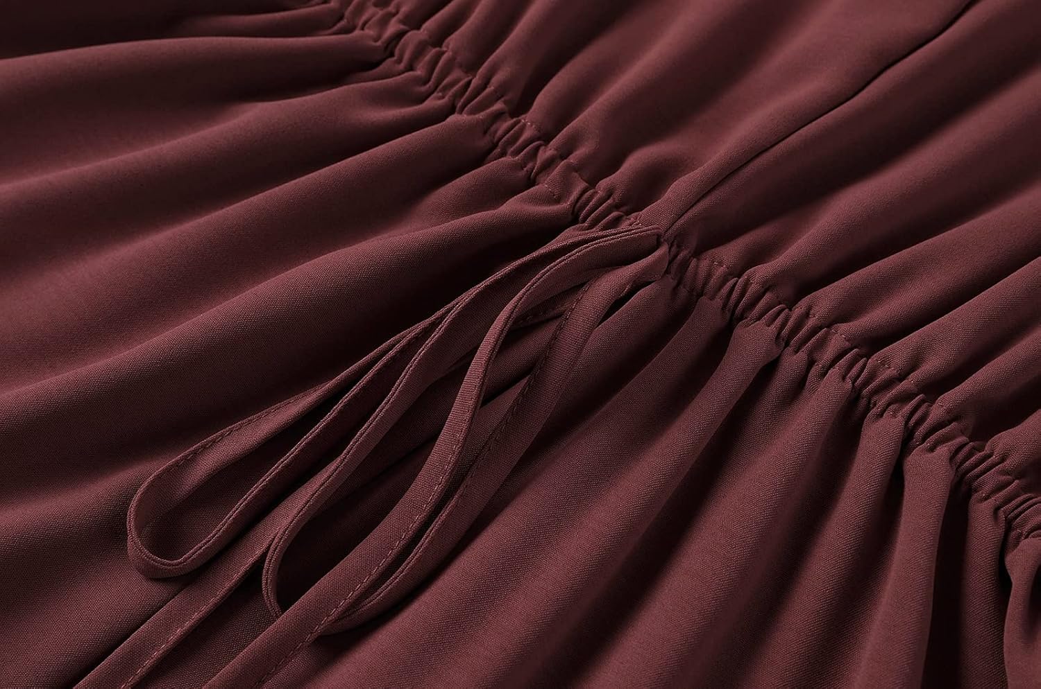 Valphsio Womens V Neck Beach Romper Ruffle Layered Drawstring Waisted Shorts Jumpsuit - Image 4