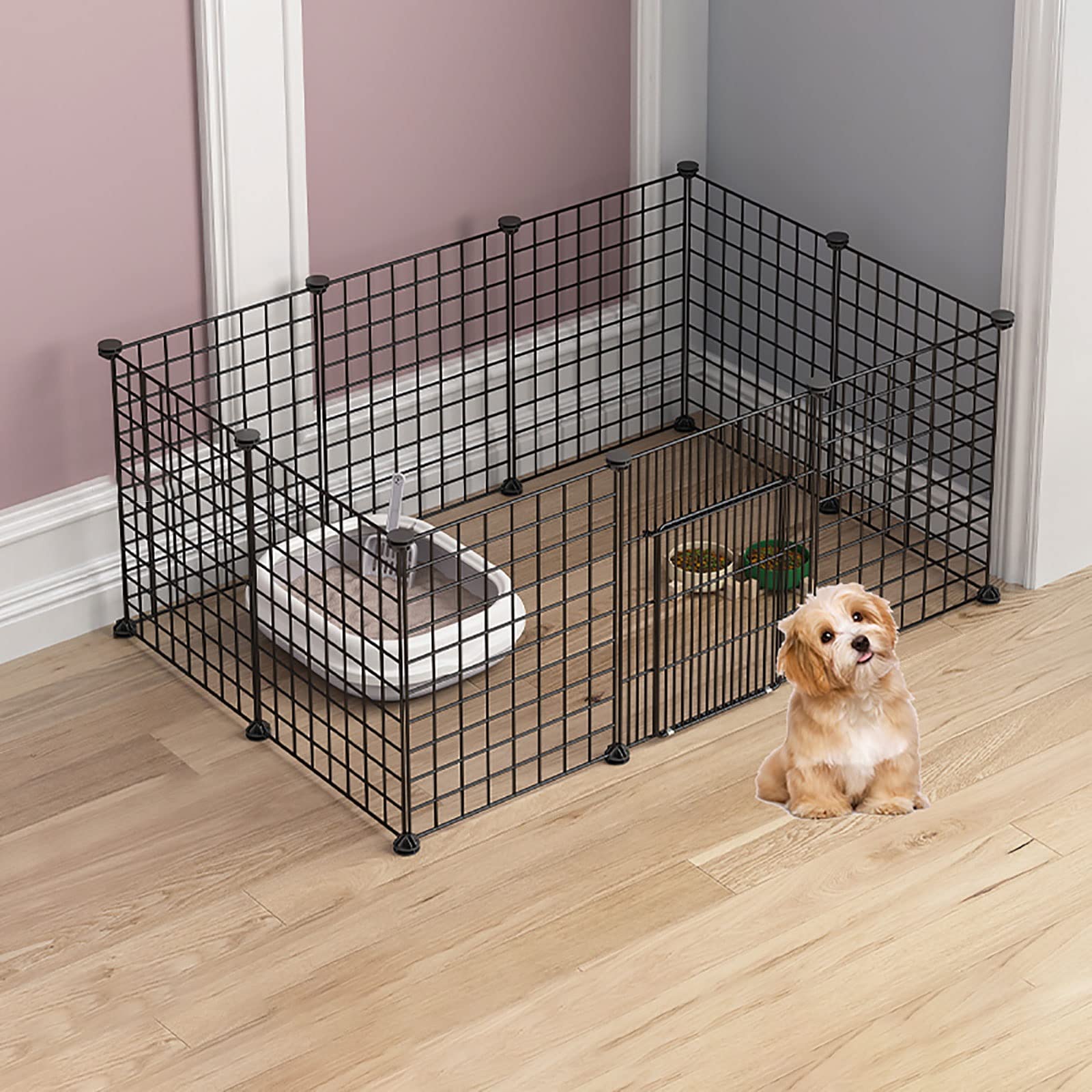 Parc pour chats intérieur idéal pour créer un coin de jeu dans le salon