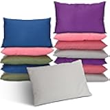 Kigley 12 Pack Mini Pillows for Daycare 9.1 x 13.8'' Small Travel Pillow Bulk Soft Breathable Cotton Pillow for Nap Travel Pet Neck Lumbar Purse Insert (Dark Color)