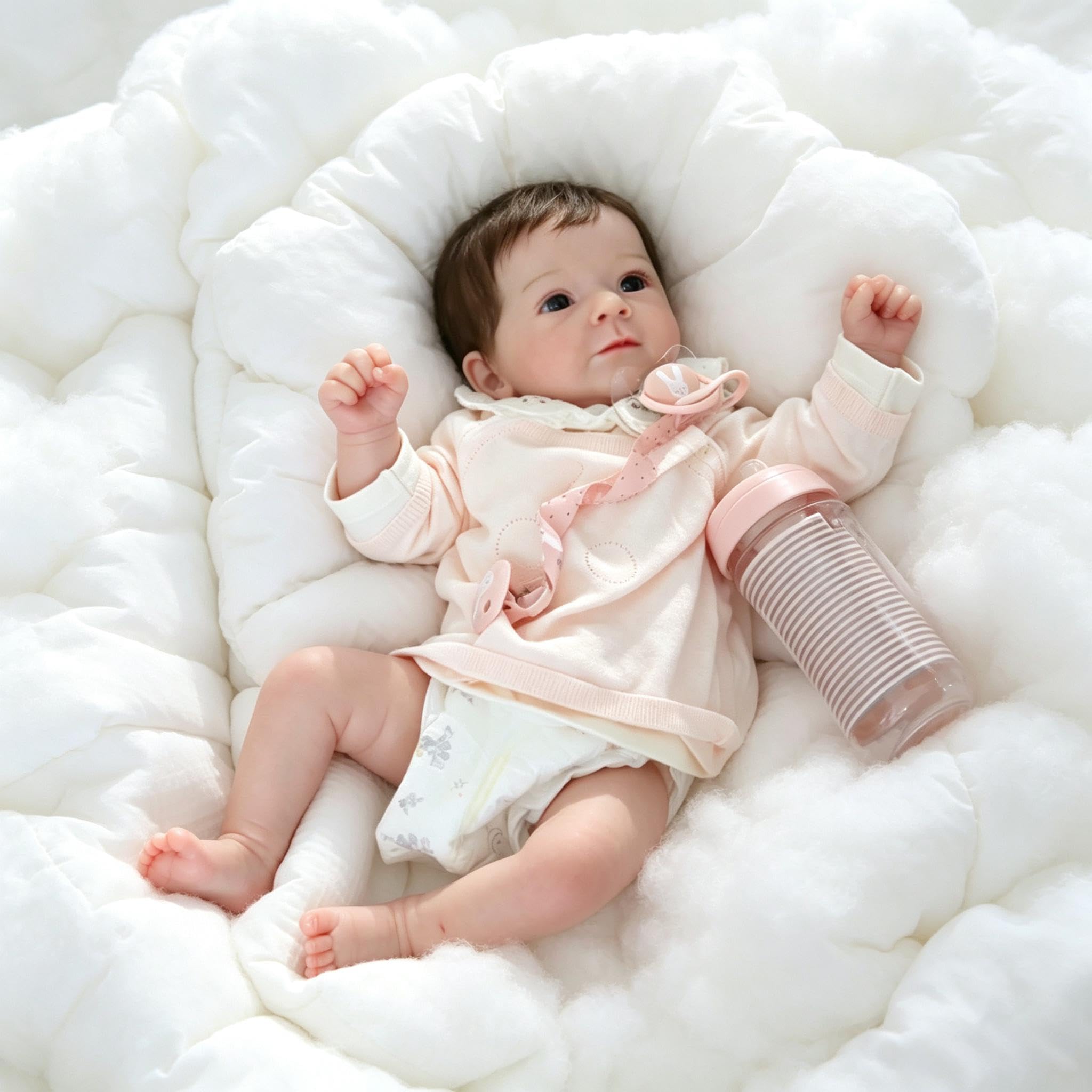 RXDOLL Realistyczne lalki Reborn Baby Dolls silikonowe na całe ciało, winylowa dziewczyna, anatomicznie poprawne lalki niemowlęce, które wyglądają jak prawdziwe życie, lalka noworodka, nadająca się do