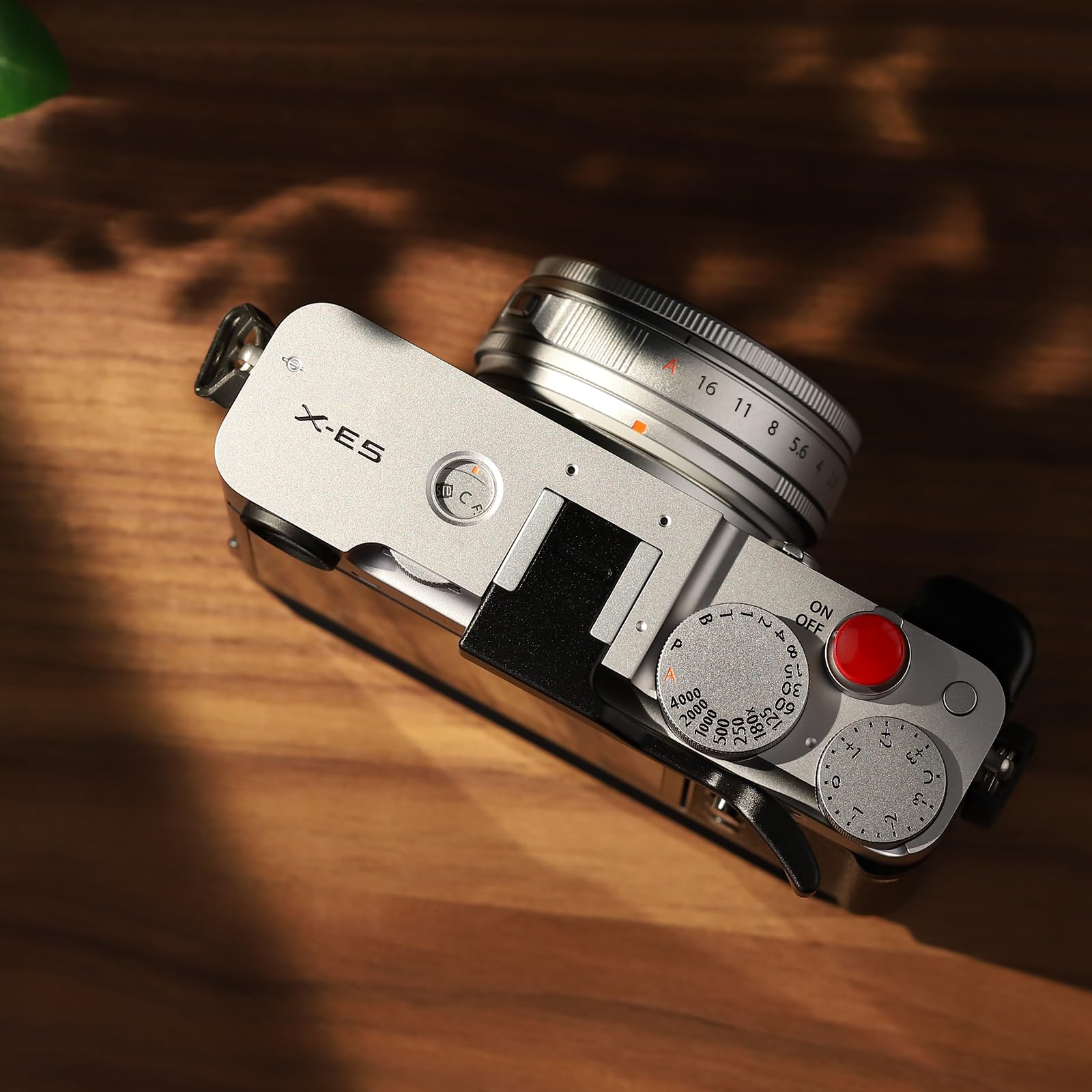 Haoge Uchwyt kciuka do Fujifilm XE5 korpus aparatu akcesoria cyfrowe metalowa gorąca stopka kciuk w górę podpórka uchwyt czarny THB-XE5-B