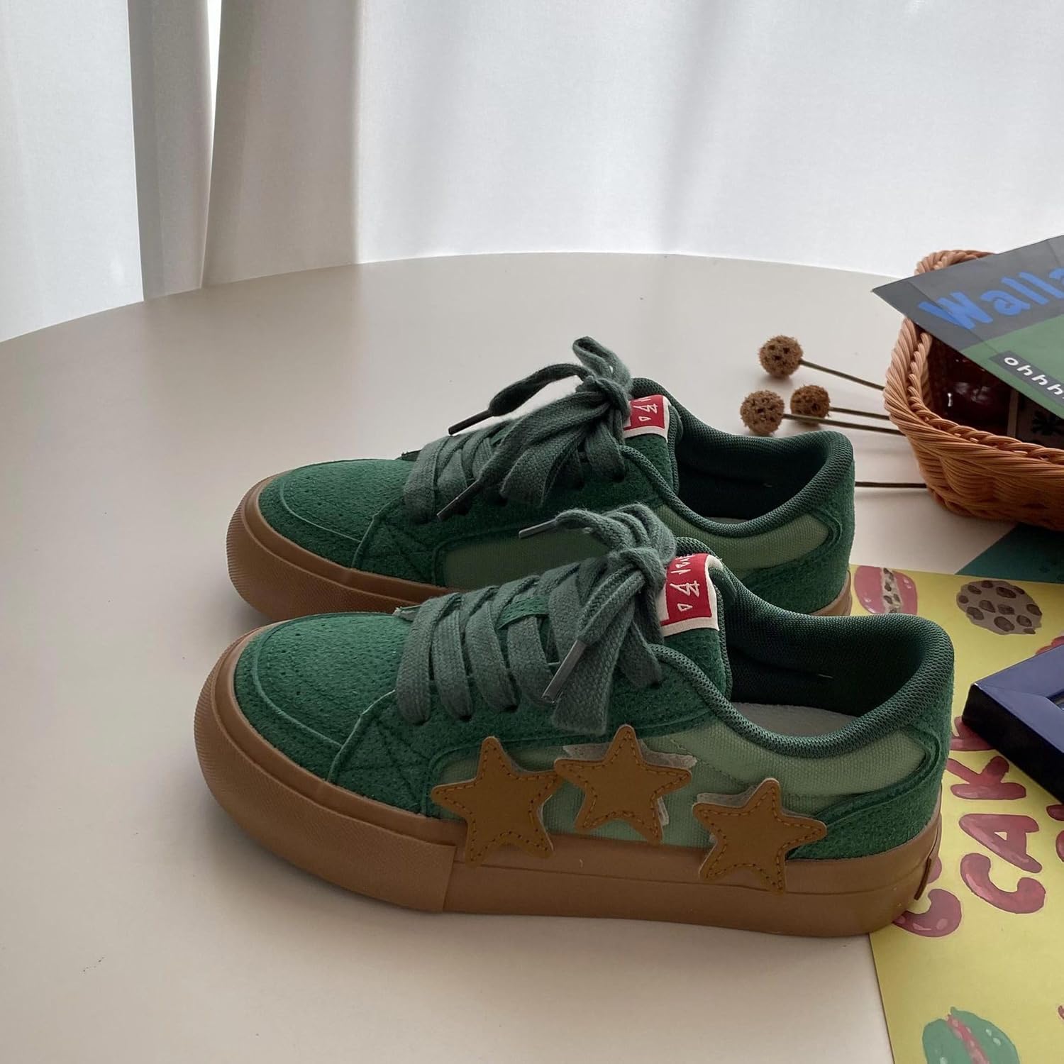 Women's Platform Sneakers Cute Y2K Star Shoes Casual Fashion Comfortable Canvas Sneakers - Image 3