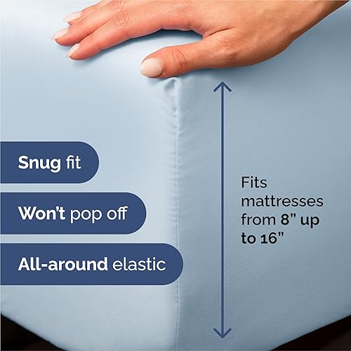 Miniatura 3 de Juego de sábanas de 4 piezas tamaño King, cómodo, transpirable y refrescante, ropa de cama de lujo de hotel para mujeres, hombres, niños y