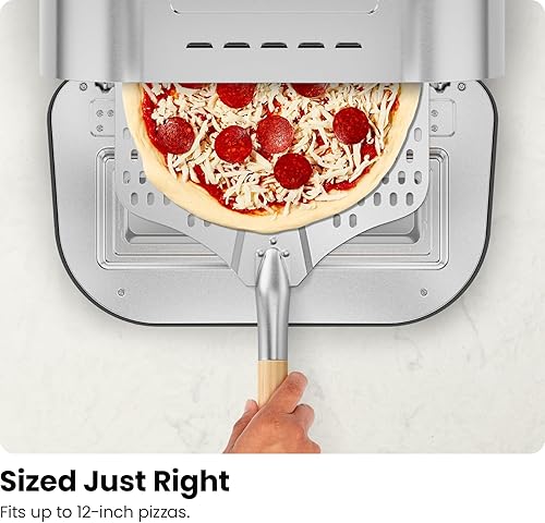 Miniatura 7 de CHEFMAN Horno de pizza para interiores  Hace pizzas de 12 pulgadas en minutos, calienta hasta 800 F  Máquina de pizza eléctrica para encimera con 5