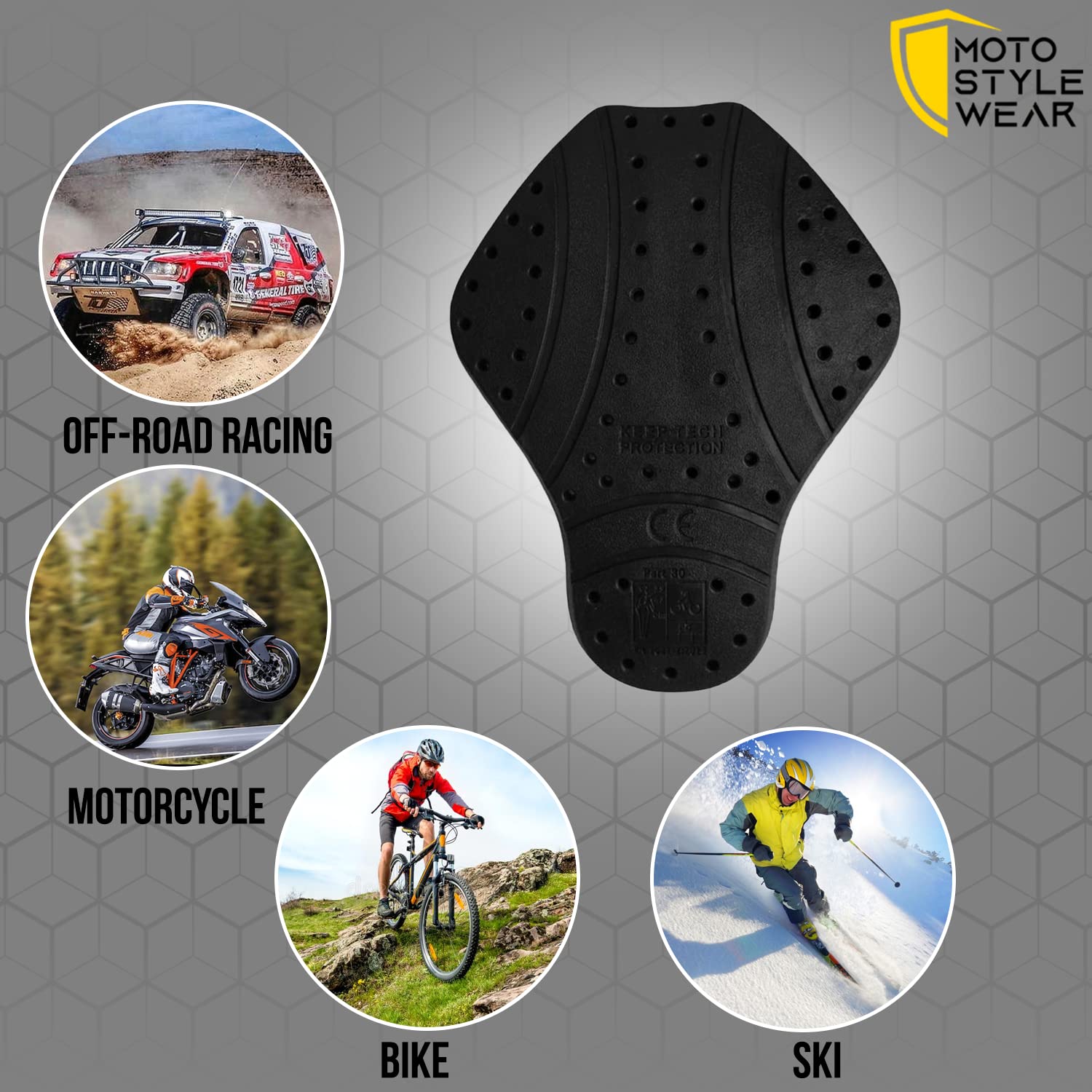Almohadillas protectoras de espalda aprobadas por CE 1, protectores de espalda aprobados nivel 1 para hombre, par de almohadillas de repuesto para chaqueta de motocicleta para mujer.