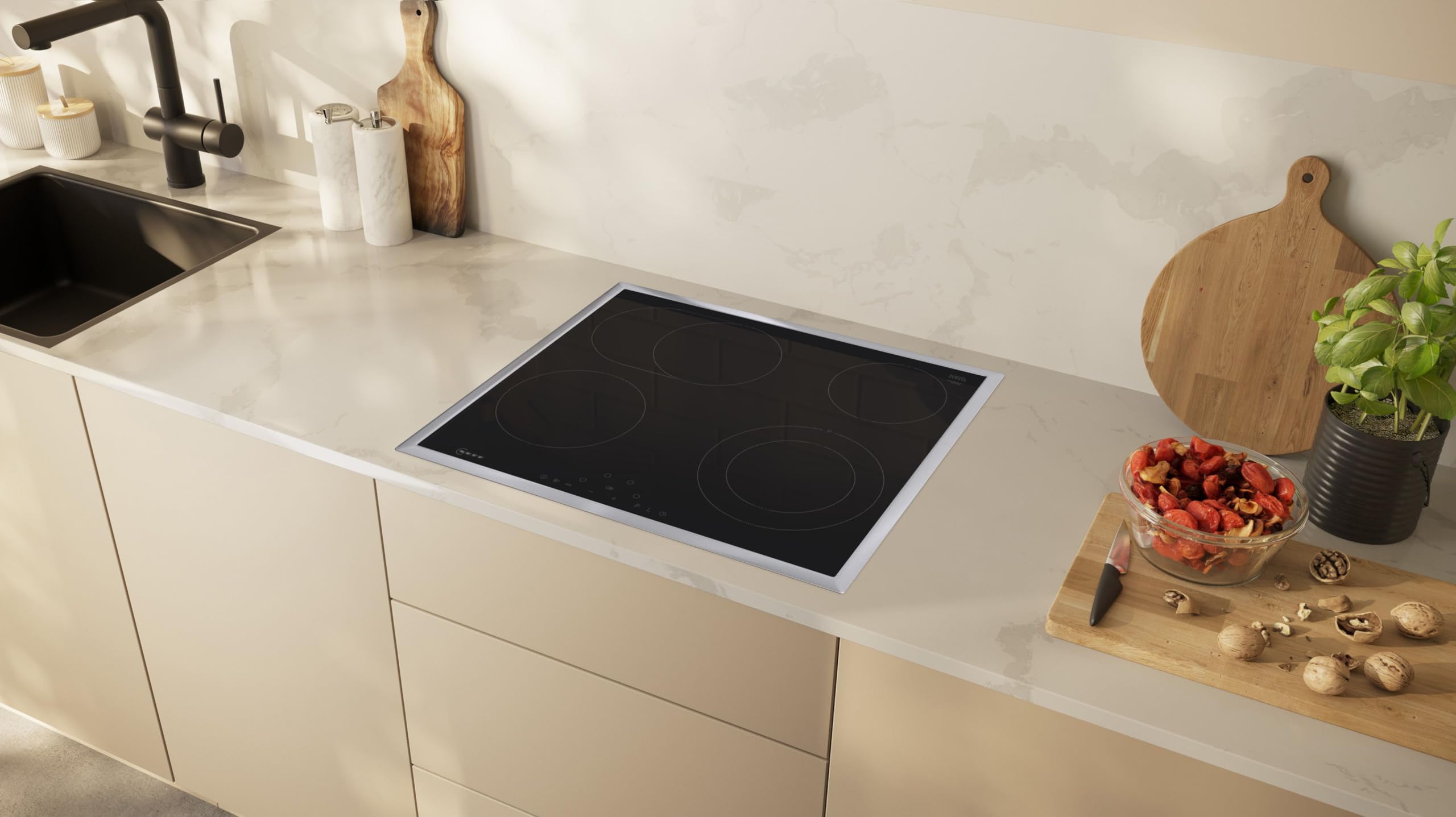 Piano Cottura Elettrico NEFF T16SDF9L0 N70 - Vetroceramica 60 Cm Con Touch Control E PowerBoost - 4