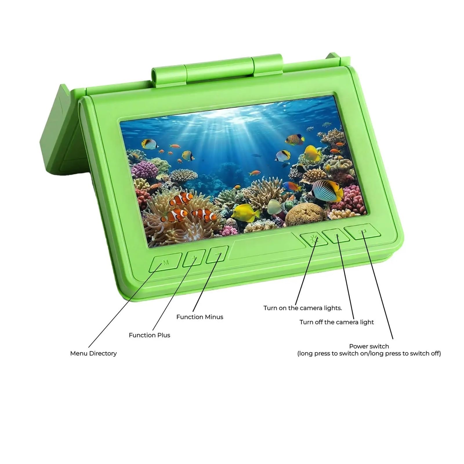 Detector de Peces, Buscador Visual de Peces Submarino portátil 4.3 "Monitor LCD Cámara Pesca HD