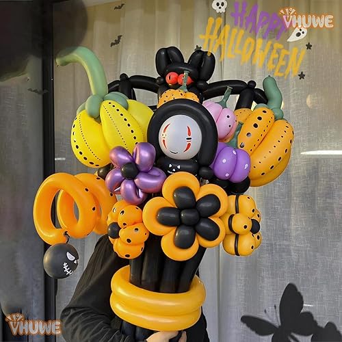 Miniatura 6 de Paquete de 100 globos largos gruesos de color amarillo limón, 260 globos mágicos delgados para arco de globos, animales, payaso, niños, cumpleaños,