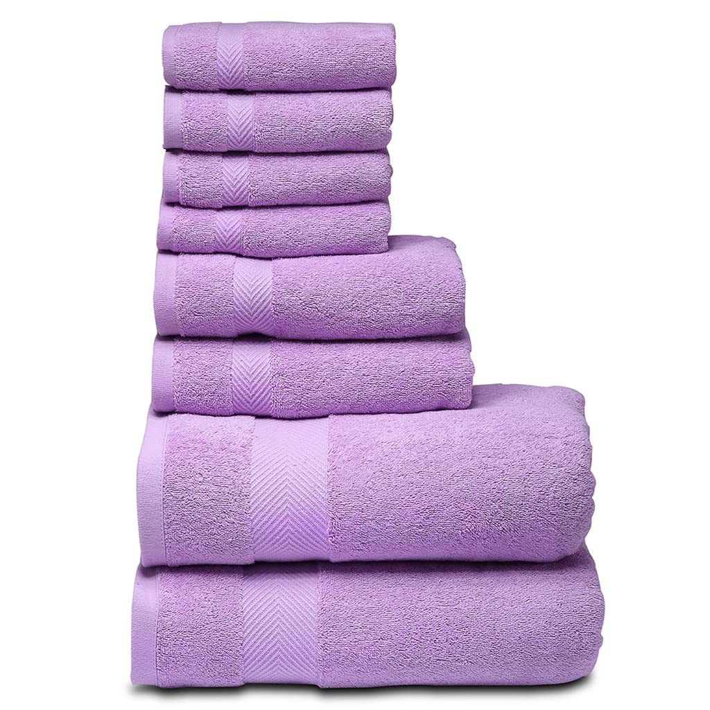 Bath Towel Set 2 Large Bath Towels 2 Hand Towels 4 Washcloths Cotton Highly Absorbent Bathroom Towels Pack