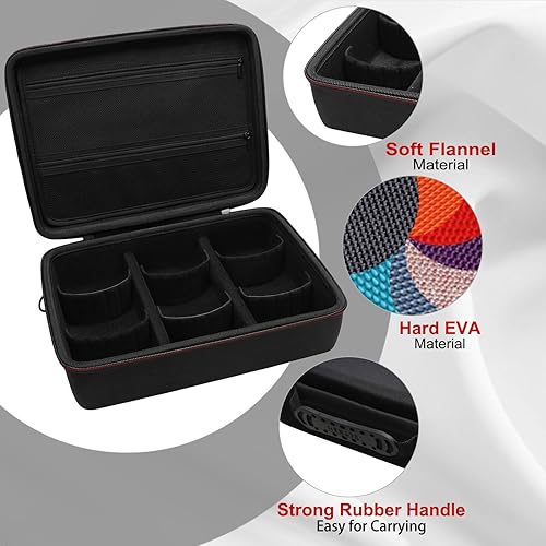 Miniatura 3 de LTGEM - Funda de viaje para tarjetas de juego con correas para los hombros y 6 particiones de cierre de gancho y bucle, compatibilidad con Taco,