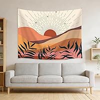 Vista 6 de Viajar Tapiz bohemio para colgar en la pared, estilo moderno de mediados de siglo, impresiones artísticas de pared contemporáneas para dormitorio