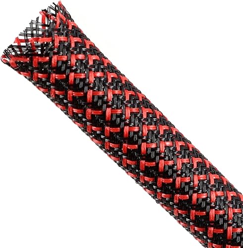 Miniatura 11 de Funda de cable trenzada, funda de cable trenzada expandible de PET, gestión de cables de malla flexible para audio, video y otros dispositivos Negro