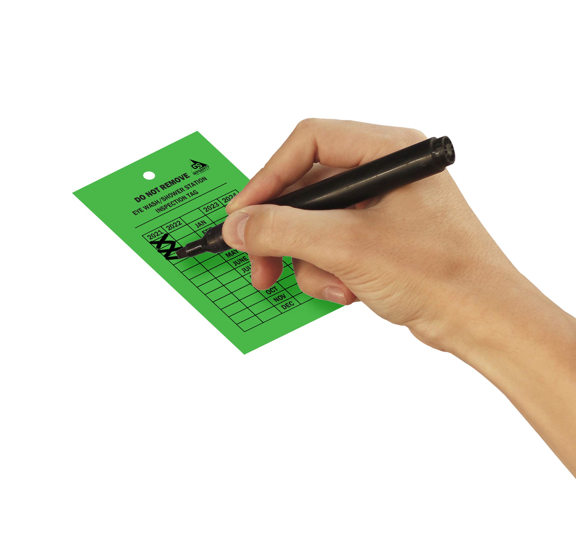 Buy Eye Wash Station Inspection Tags [25 Pack] 5" X 2.75" 4Year