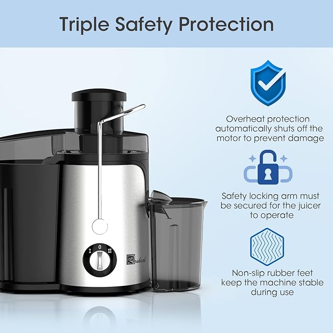 Extractor de Jugos Centrífugo 600W Boca Ancha 3" 2 Velocidad miniatura 7