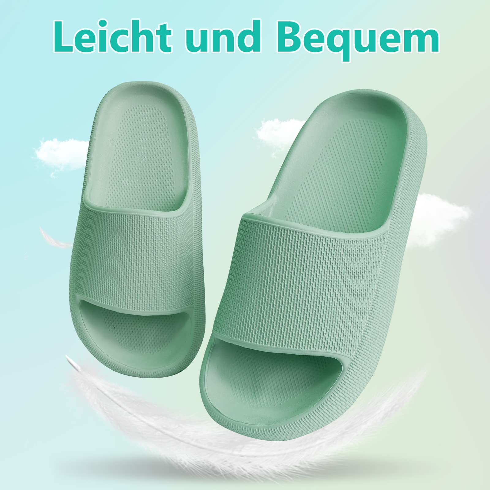Unisex Kinder Badelatschen Jungen Mädchen Badeschlappen Cozy Slides Wolken Schlappen Original Eva Weiche Dicke Sohle rutschfeste Schwimmbad Strand Badeschuhe 29-37 EU