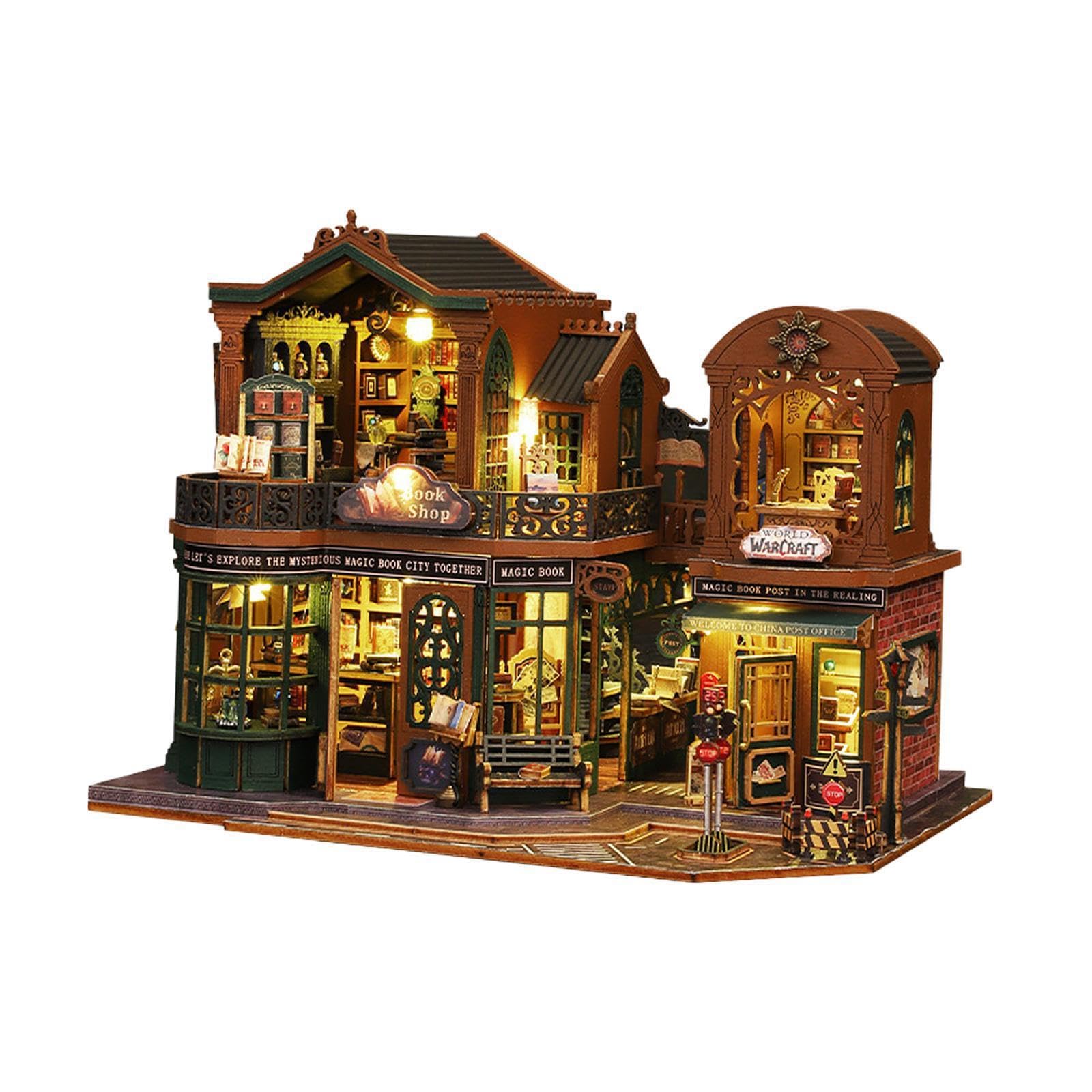 Kit fai da te per regali di case delle bambole in miniatura in legno per ragazze, per ispirare la creatività e imparare la coordinazione -mano e