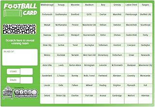 Bingosupermarket Football Fundraising Scratch Cards (80 Team) A5 Size