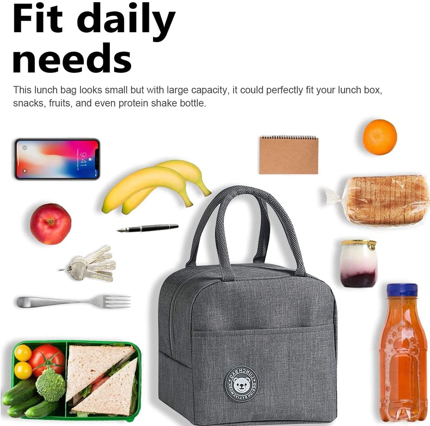 Xin Zhe Dian Sac Isotherme Repas,Petit Panier Repas,Mini Sac à Lunch