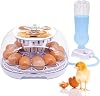 Egg Incubator Automatic Hatching Egg, 12 Eggs, Automatic Water Supply for Birds, Automatic Temperature Control, Washable, Easy Operation, Low Noise, Humidity Retention, For Children Education, Home