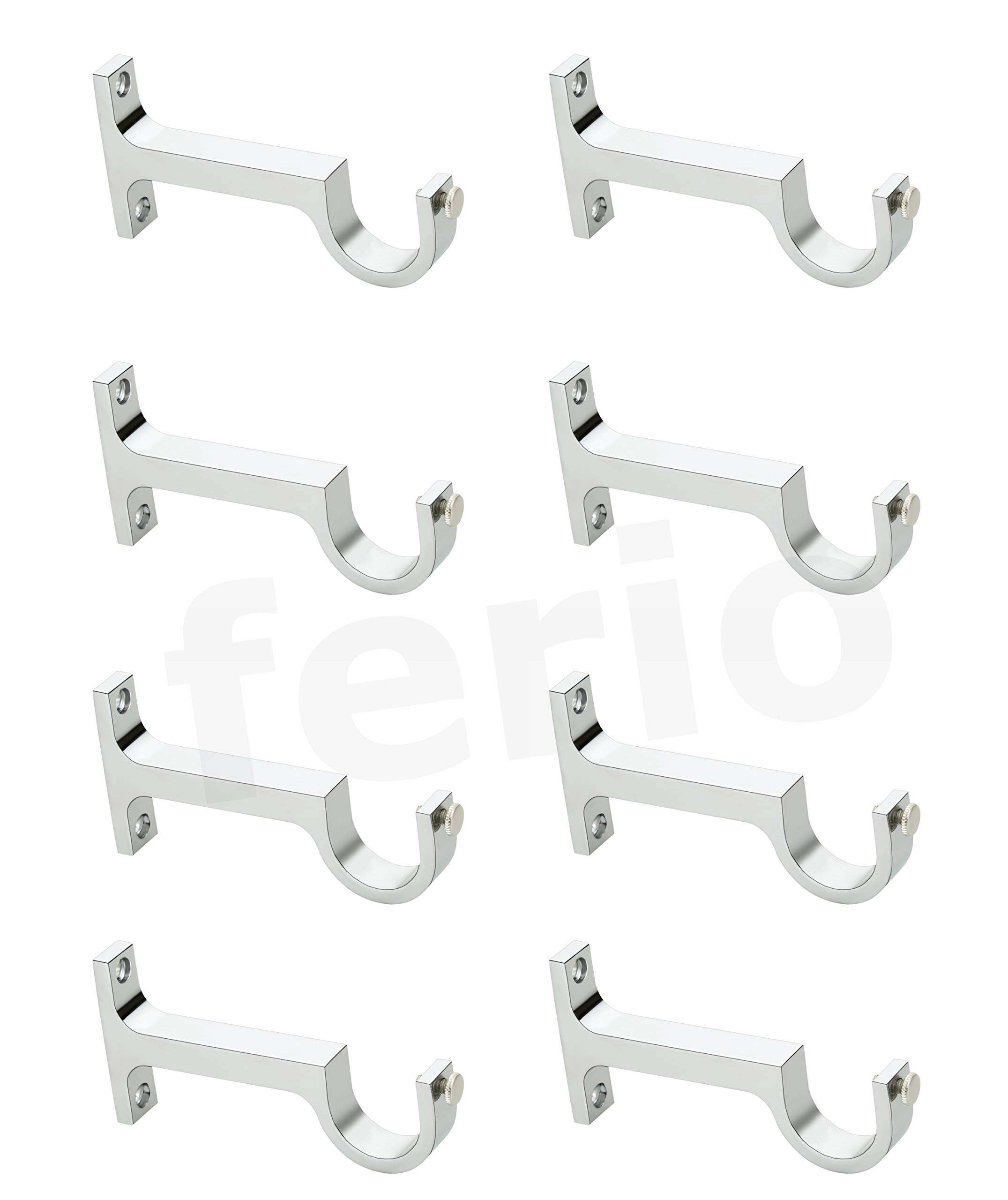 Arena Best Range Collection Chrome Finish Aluminium Curtain Bracket Support Door and Window Fitting Hardware (Pack of 8 Pcs) (B08MXMF3TX) Amazon Price History, Amazon Price Tracker