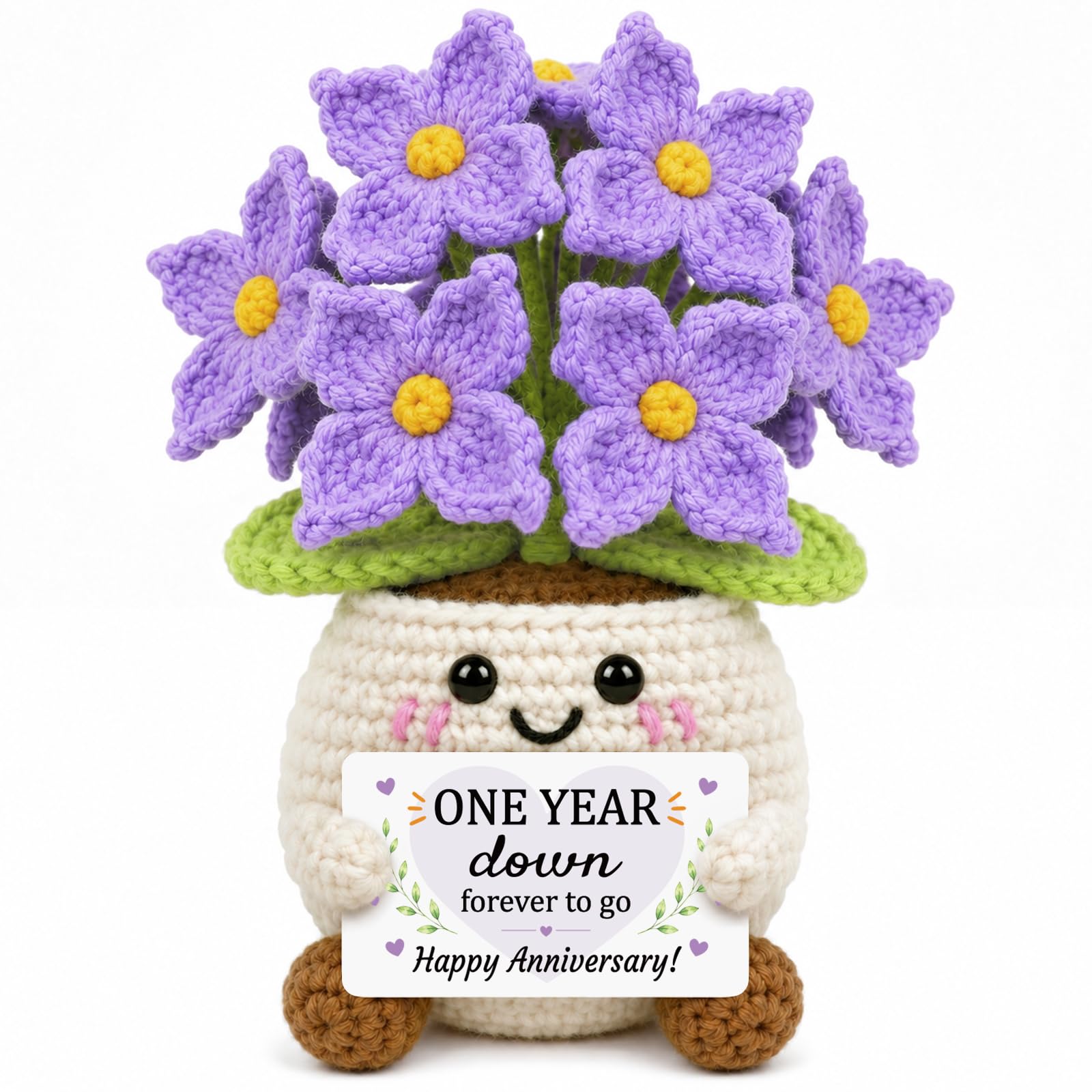 1st Anniversary Wedding Gifts for Him Her, Emotional Crochet Flowers — image 1
