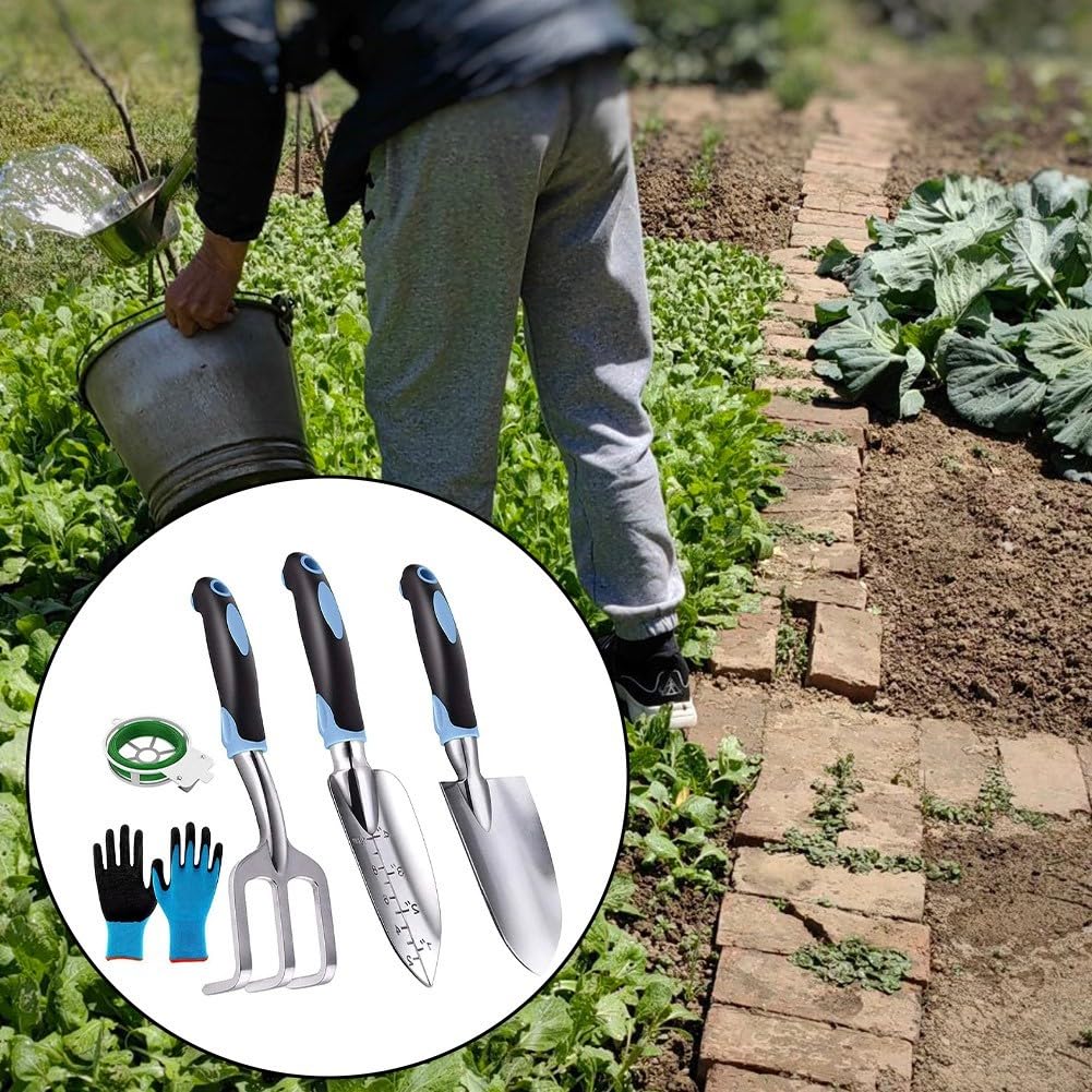 Ergonomisches Gartenbesteck Grün für Beete