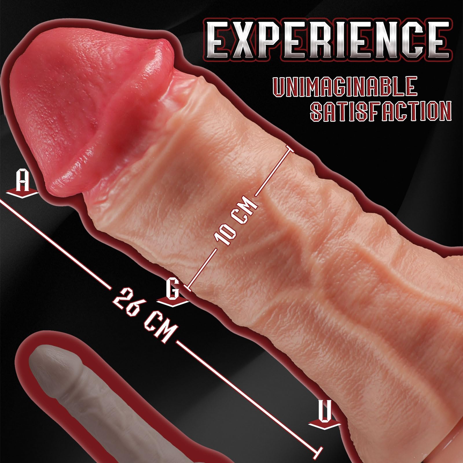 34 x 10 cm Dildo Realista XXL Grande, Enormes Consolador Realista Textura De Piel Arrugada con Venas Realistas para Dilatación Anal Extrema y Desafío Anal, Carne Gigante Sex Toys para Hombre Gay BDSM