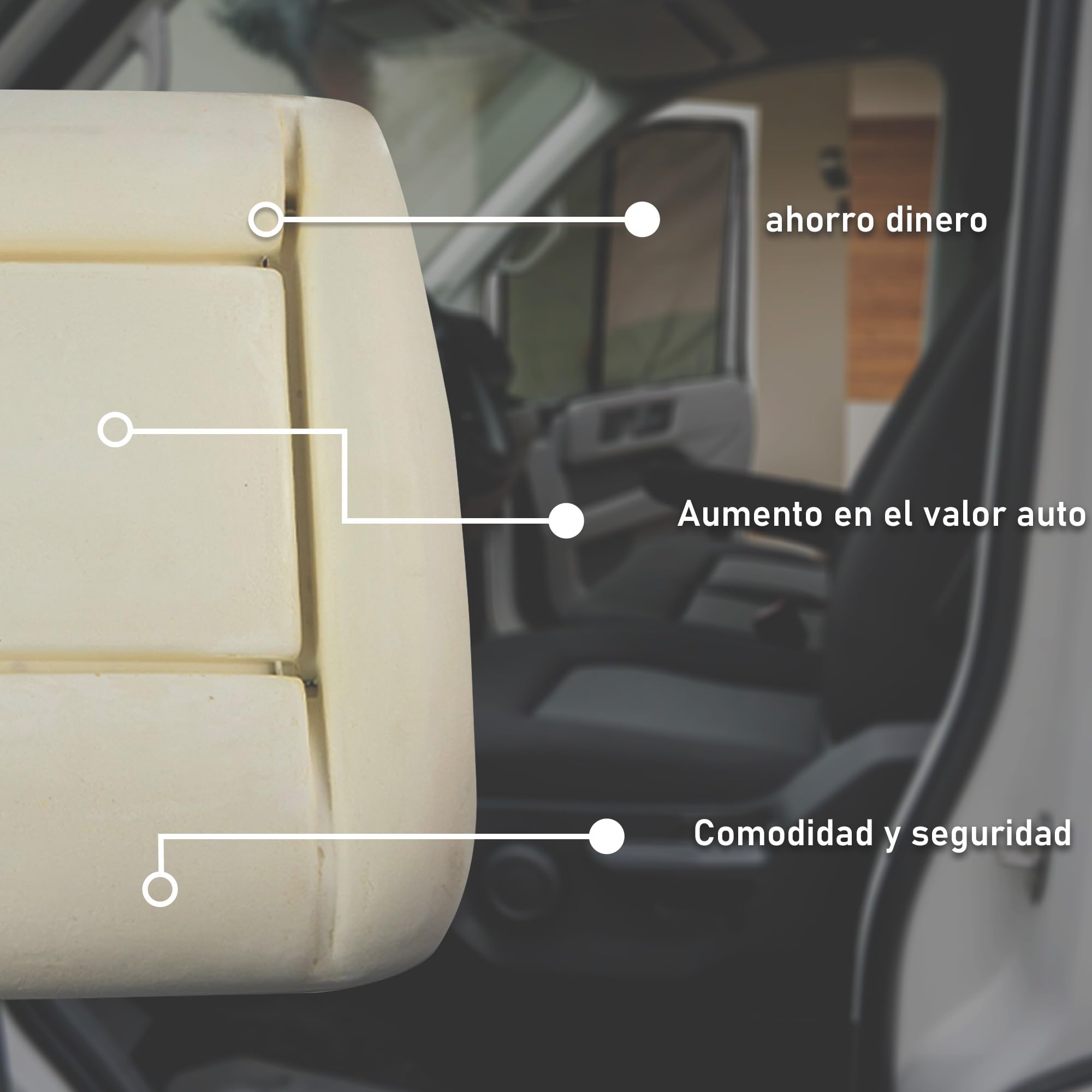 CHROMEMASTER - Compatible con Renault Trafic 2001-2014 | Espuma del Asiento, Inserto de Espuma para los Asientos Delanteros; Cambia el Inserto del Asiento y Disfruta de un Nuevo Asiento Cómodo