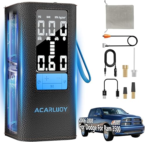 Inflador de neumáticos portátil con compresor de aire Bomba de aire inalámbrica de 150 PSI 6000 mAh para neumáticos de automóvil, inflado 3 veces