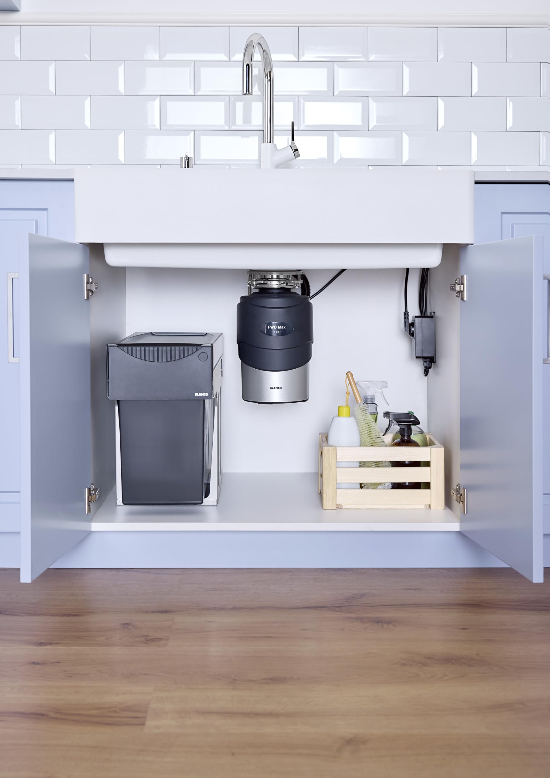 BLANCO FWD Max | Küchenabfallzerkleinerer 1 PS | Abfallentsorger für Spüle in der Küche | Müllzerkleinerer für Entsorgung von Speisereste und Lebensmittelabfälle | 1200 ml Kapazität | Ø 20,3 cm
