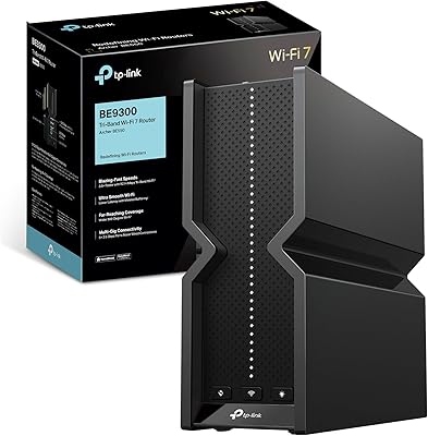 TP-Link Archer BE550 Router WiFi 7, Tri-Band BE9300Mbps, Canali 320 MHz, Banda 6