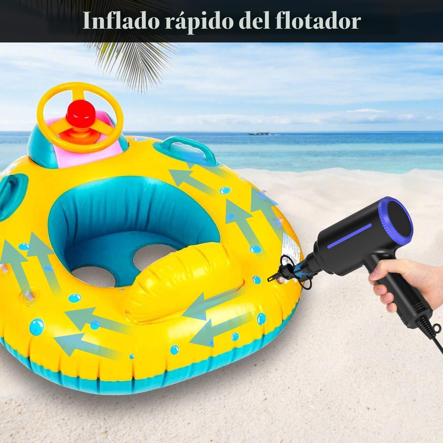 ATEngeus Soplador de Polvo Eléctrico, Soplador de Aire pc para limpieza de teclado de computadora, 2 velocidades Soplador Aire, Reutilizable reemplaza latas de Aire Comprimido