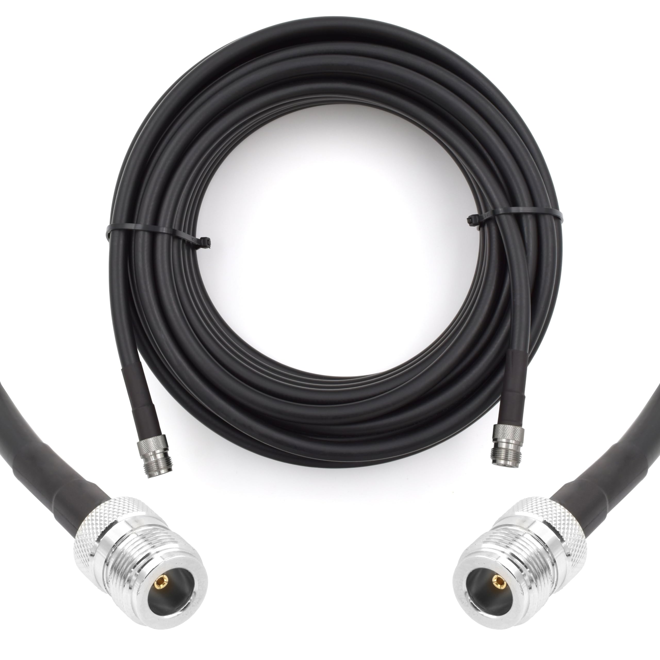 N femelle à N femelle 40m Cable coaxial 50ohm 8D-FB Ø11.1mm Câble d'extension exterieur à faible perte rallonge etanche pour Routeur WIFI Radio Antenne LTE GSM Amplificateur 4G 5G 6G LTE Hotspot