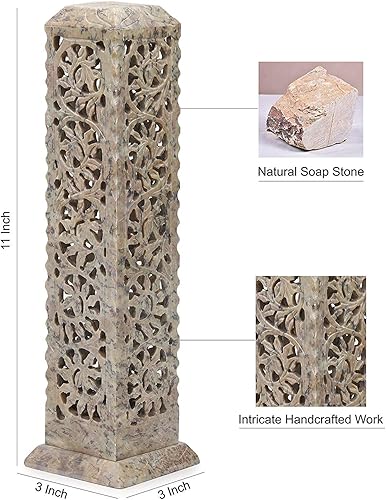 Miniatura 6 de Carry Me Quemador de incienso de mármol hecho a mano, soporte para palitos de velas, soporte para velas de té, torre de incienso perfecta para