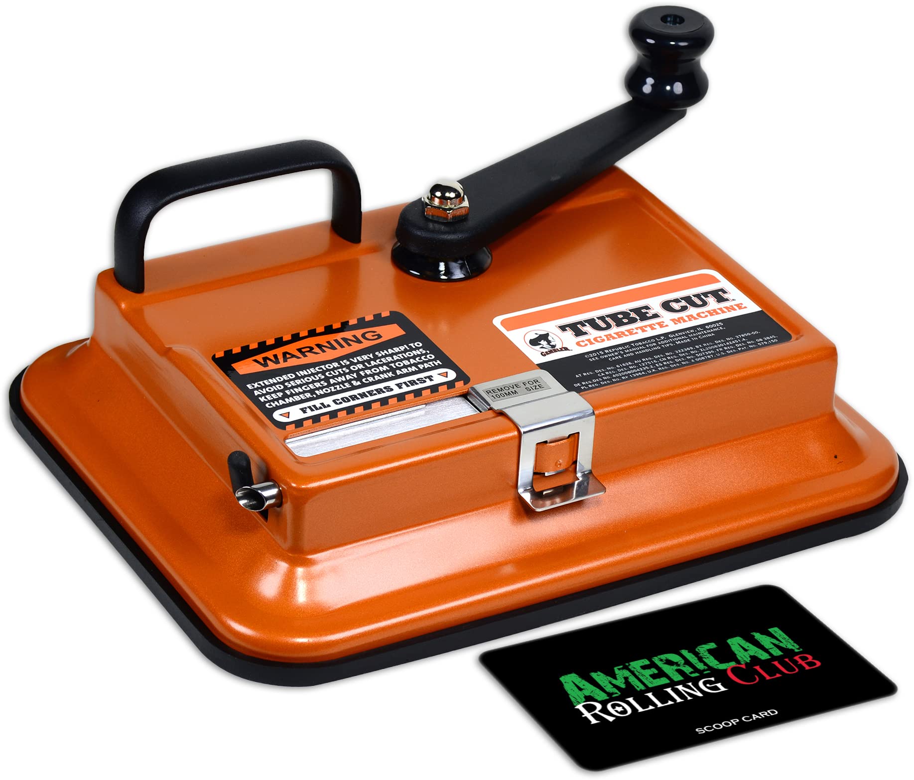 Roll With Us Depot Gambler Tube Cut Cigarette Making Machine for Filling King Size and 100mm Tubecut Cigarette Tubes | Includes an ARC Scoop Card