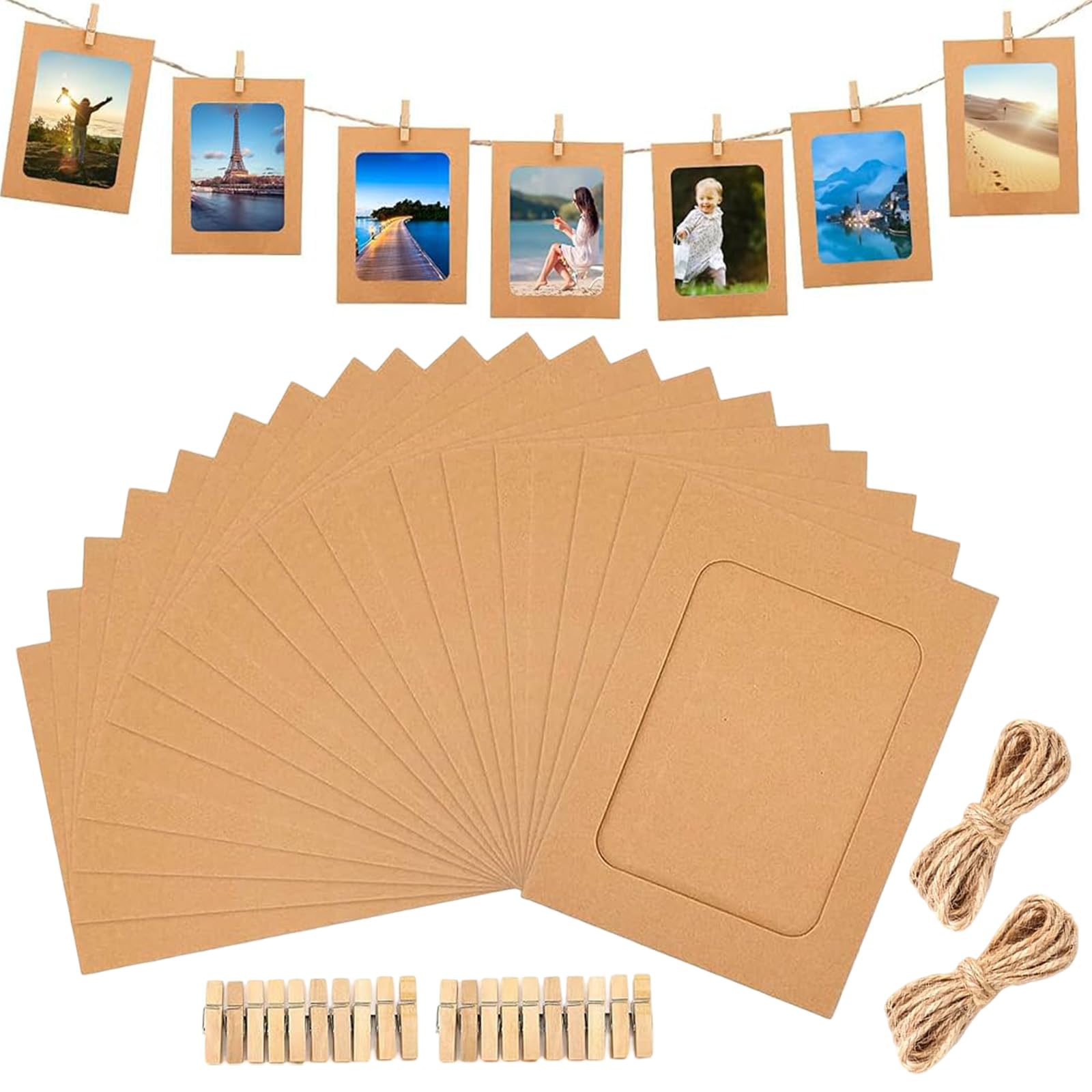 Pack De 30 Marcos De Papel Plegables Para Fotos 4x6 – Ideales Para Bodas, Cumpleaños O Decoración DIY