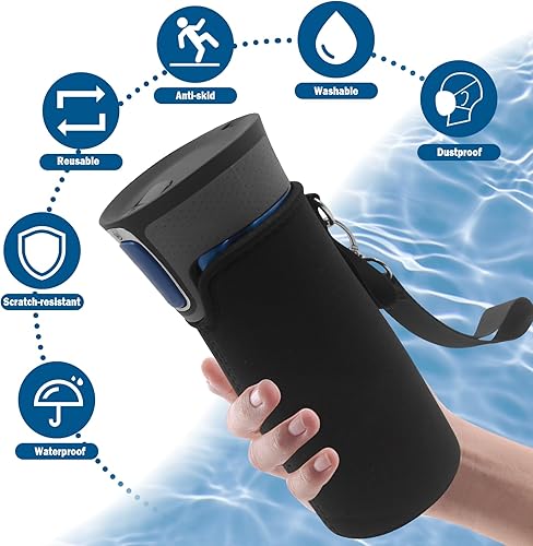 Miniatura 2 de Compatible con funda para taza de café Contigo, fundas aisladas de neopreno reutilizables para bebidas frías, soporte para tazas de café con correa