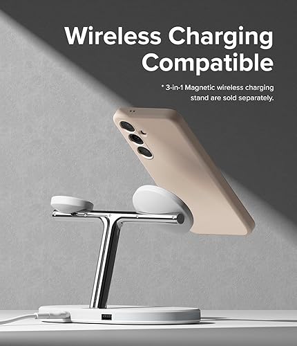 Miniatura 9 de Ringke Funda magnética de silicona compatible con MagSafe diseñada para Samsung Galaxy S24 5G, se siente aterciopelada, ligera, delgada, linda,