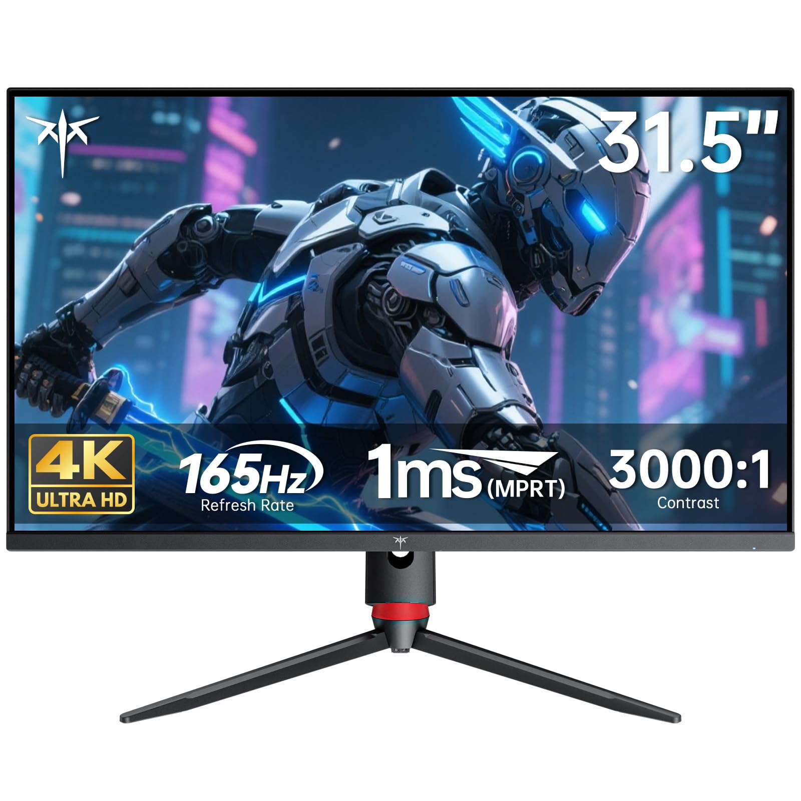 KTC 32 Inch 4K Gaming Monitor, 165Hz UHD (3840x2160P) Fast IPS Screen, 1ms (MPRT), Adaptive Sync, 3000:1 Contrast,121% sRGB,HDMI 2.1 Display Port 1.4, Tilt/Height Adjustment, VESA Mount, H32P22P