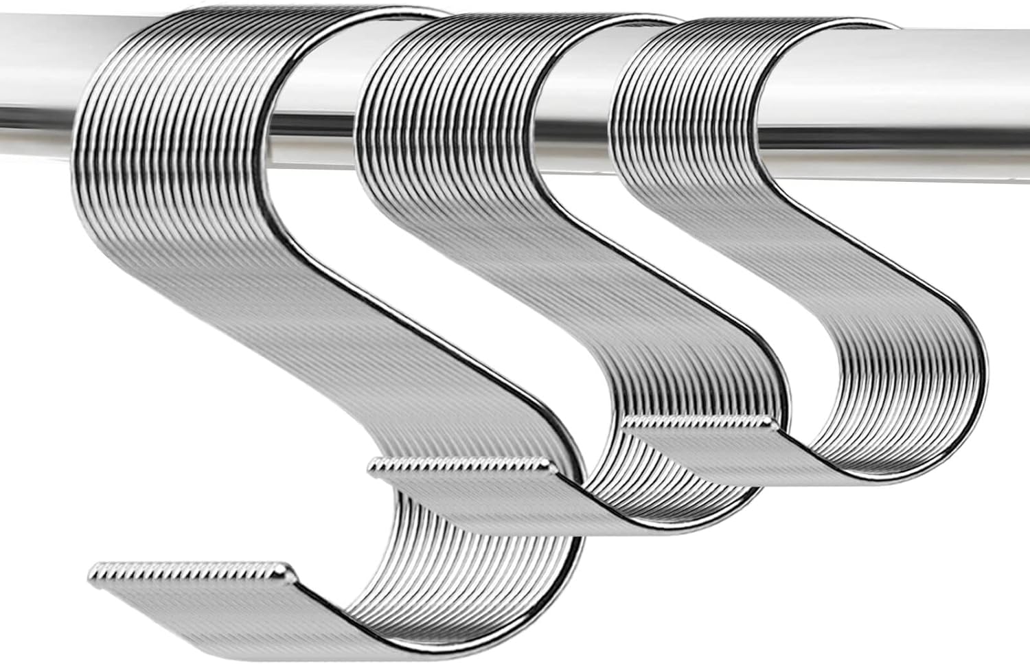 LiRiQi S Shaped Hooks, 60 Pack Multifunctional S Hooks Kitchen Office