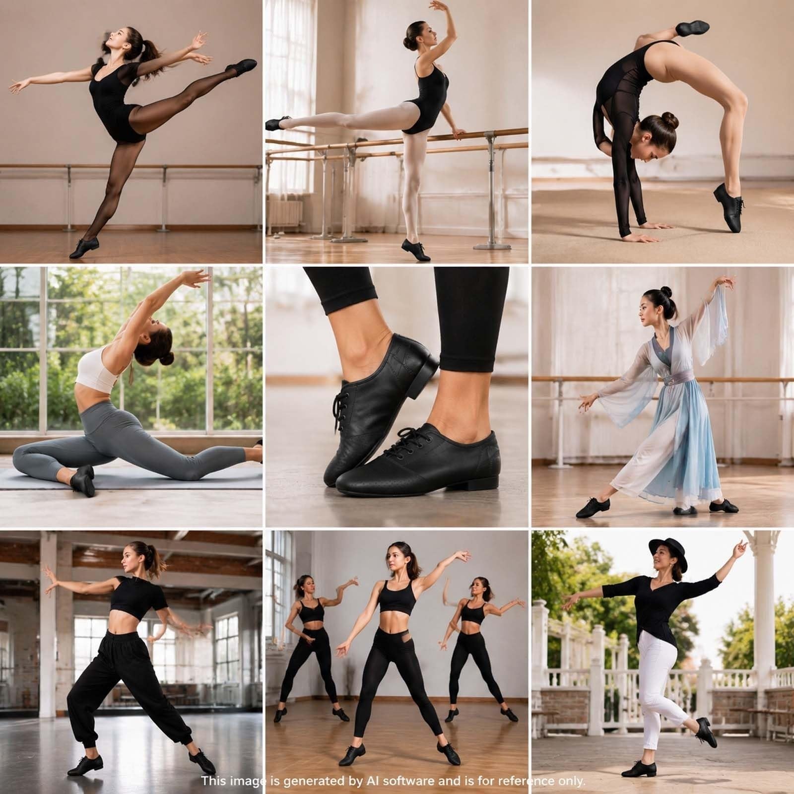 Zapatos de Jazz Adulto, Perfil Bajo para Gimnasia Yoga Estudio Clase | Acabado Liso con Ojales Firmes y Empeine Redondeado para Jazz Ballet Gimnasia y Yoga en Estudio
