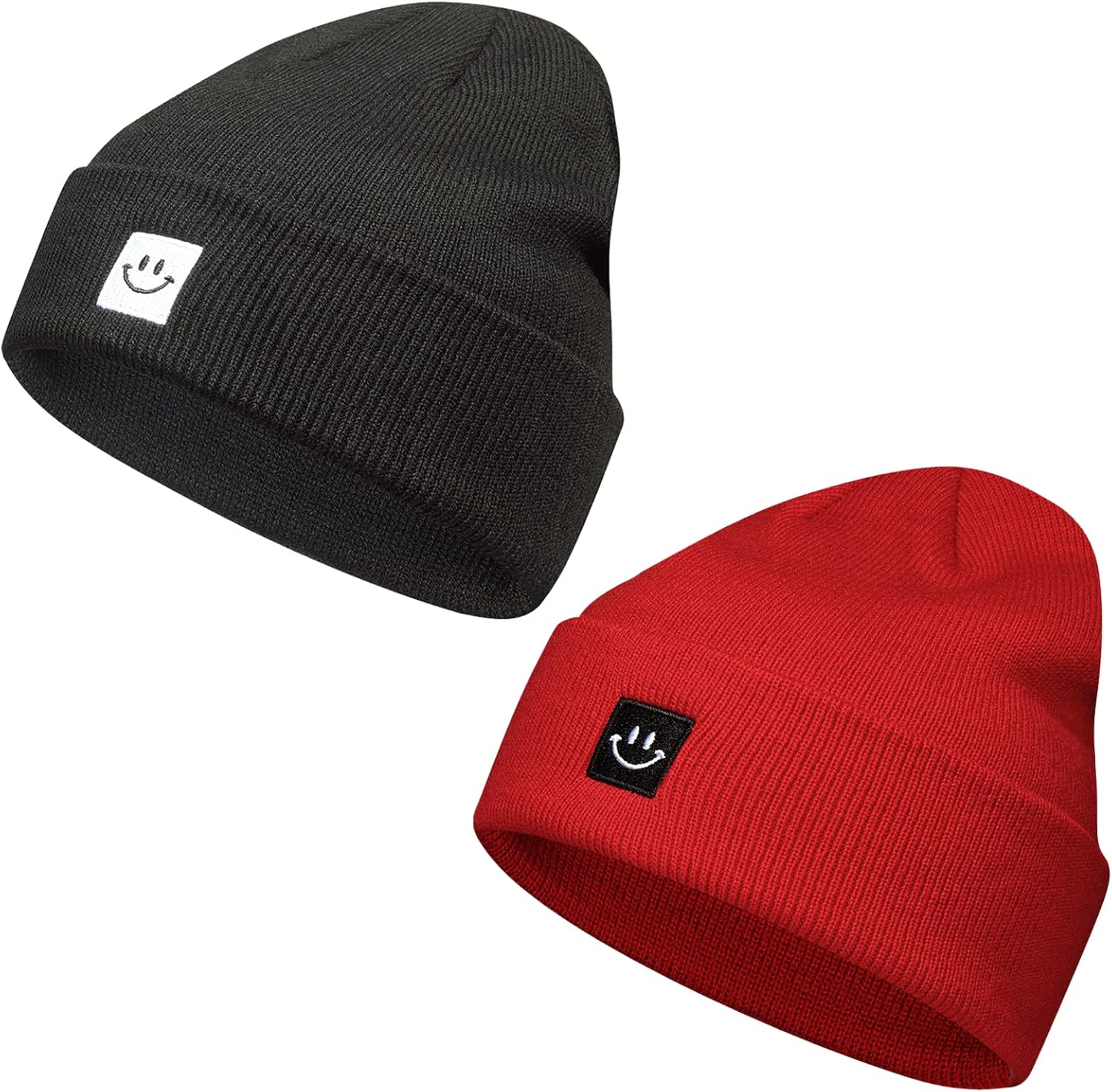 Knit Beanie Hat for Men/Women 2Pack - Image 2