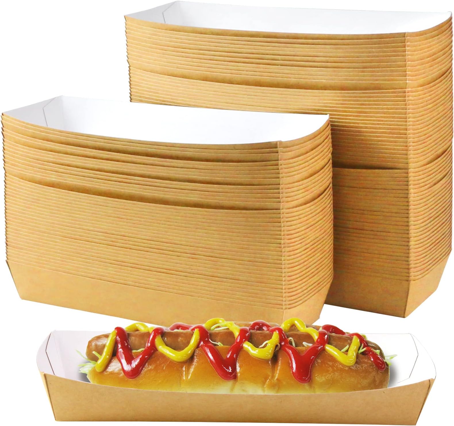 Stock Your Home Checkered Hot Dog Trays (250 Pack) Retro