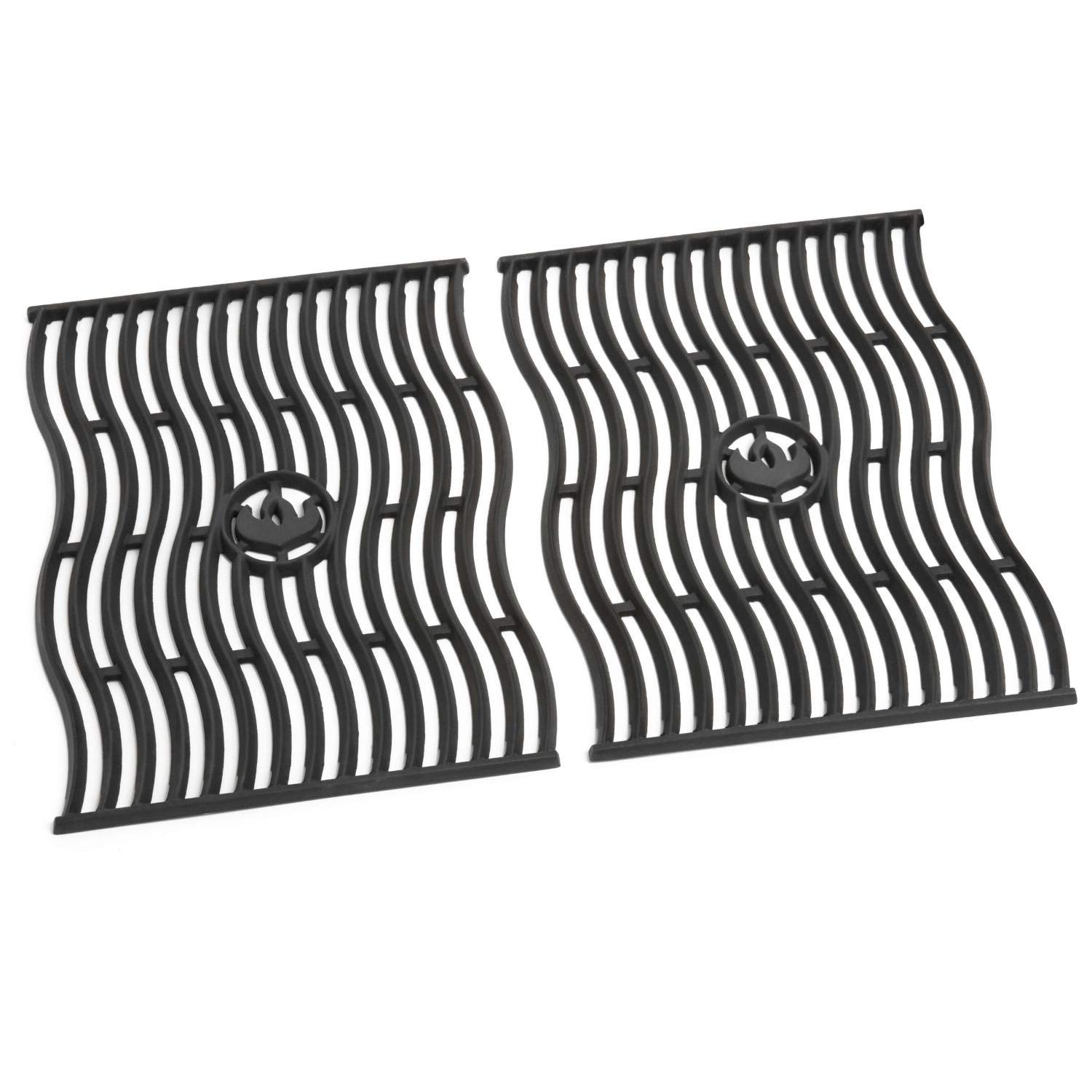 Napoleon S83006 Replacement Porcelainized Nonstick Cast Iron Waved Cooking Grids for Prestige 500 Series Model Grills, 2-Piece Set, Black
