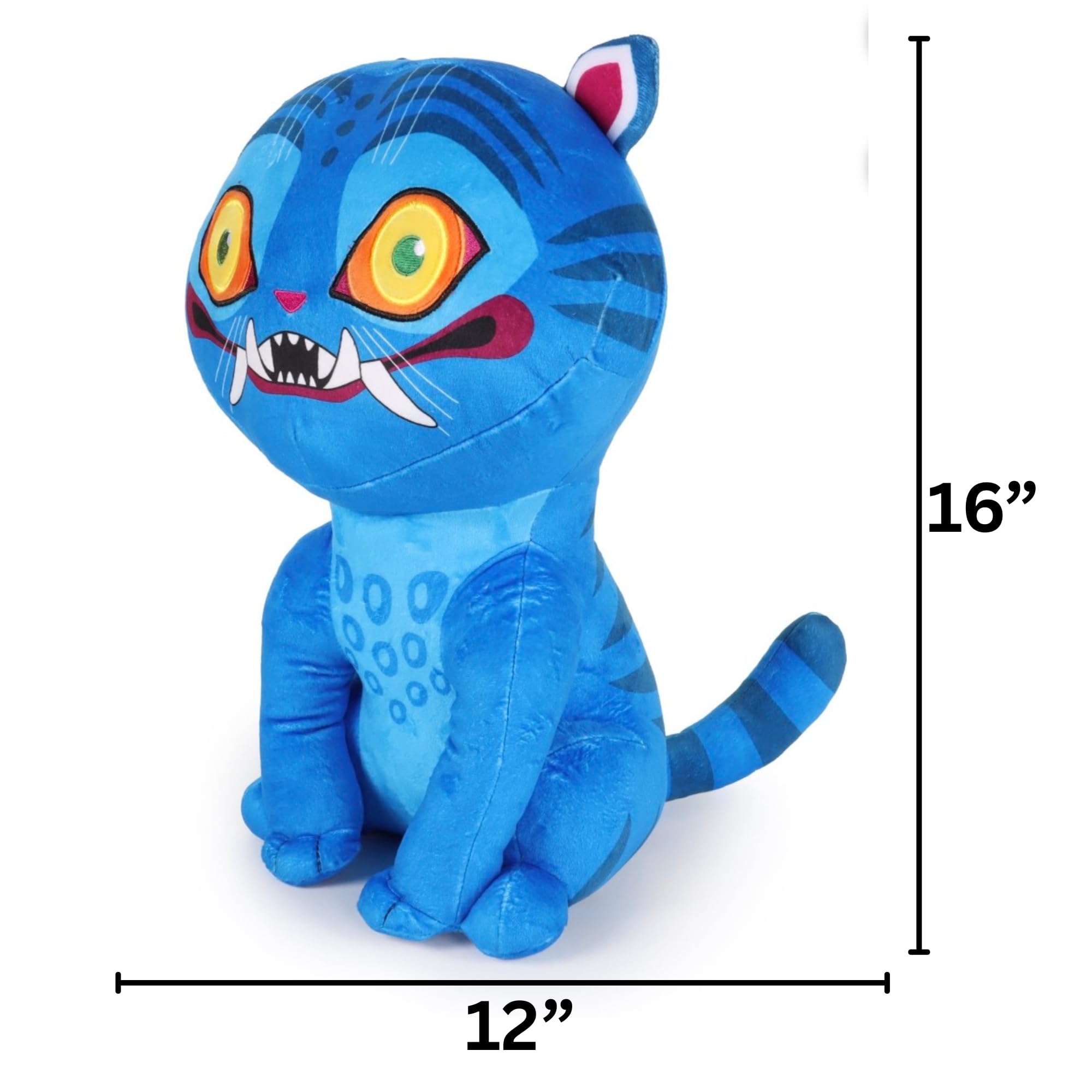Kpop Demon Hunters Derby - Almohada de peluche de personaje Pal, súper suave, azul y grande, 16 x 12 pulgadas