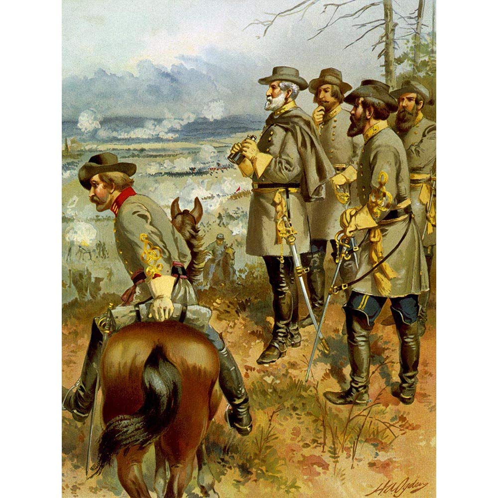 Wee Blue Coo War American Civil General Lee Battle Fredericksburg Art Print Poster Wall Decor 12X16 Inch